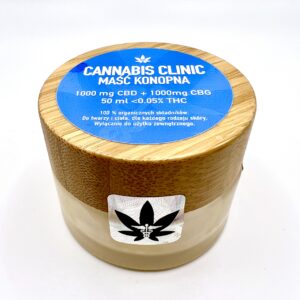 Cannabis Clinic - Maść konopna Broad Spectrum 1000 mg CBD + 1000 mg CBG